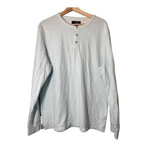 1901 Nordstrom Mens Light Blue Henley Long Sleeve Shirt Size Large NWOT